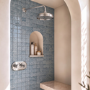 Chrome 1 Outlet Wall Mounted Thermostatic Mixer Shower Set - Camden