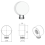 Chrome Dual Outlet Ceiling Mounted Thermostatic Mixer Shower with Hand Shower  - Camden