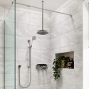 BUN/BeBa_27709/79055 Chrome 2 Outlet  Ceiling Mounted Thermostatic Mixer Shower Set with Hand Shower  - Camden