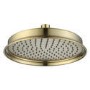 Brushed Brass Concealed Thermostatic Mixer Shower with Ceiling  Shower Head, Slide Rail & Hand Shower - Camden