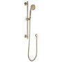 Brushed Brass Concealed Thermostatic Mixer Shower with Ceiling  Shower Head, Slide Rail & Hand Shower - Camden