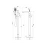 Zana Matt Black Basin Mixer Tap & Freestanding Bath Tap Pack