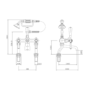 Chrome Bath Shower Mixer and Basin Tap Set - Helston