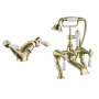 Gold Bath Shower Mixer and Basin Tap Set - Helston