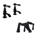 Black Basin Pillar Taps - Helston