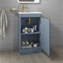 460mm Blue Freestanding Cloakroom Vanity Unit with Basin - Sion