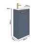 460mm Blue Freestanding Cloakroom Vanity Unit with Basin - Sion