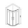 Chrome 4mm Glass Quadrant Shower Enclosure with Shower Tray 800mm  - Lyra