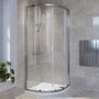 Chrome 4mm Glass Quadrant Shower Enclosure with Shower Tray 900mm  - Lyra