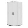 800mm Chrome 6mm Glass Quadrant Shower Enclosure with Shower Tray - Carina