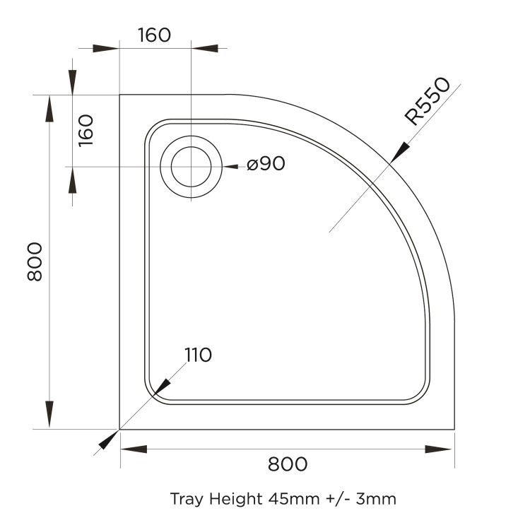 800mm Quadrant Chrome Shower Enclosure Suite with Toilet & Basin - Carina