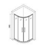 900mm Quadrant Chrome Shower Enclosure Suite with Toilet & Basin - Carina