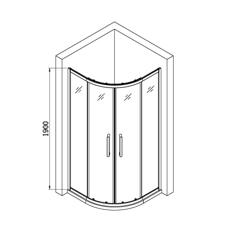 900mm Quadrant Chrome Shower Enclosure Suite with Toilet & Basin - Carina