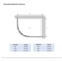 Chrome 6mm Glass Left Hand Offset Quadrant Shower Enclosure with Shower Tray 1200x800mm - Carina