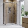 1200 x 800mm Left Hand Offset Quadrant Shower Enclosure Suite with Toilet &amp; Basin - Carina
