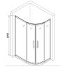 1200 x 800mm Left Hand Offset Quadrant Shower Enclosure Suite with Toilet &amp; Basin - Carina