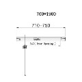 Chrome 6mm Glass Rectangular Hinged Shower Enclosure 760x700mm - Carina