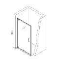 Chrome 6mm Glass Rectangular Hinged Shower Enclosure 760x700mm - Carina