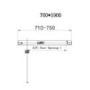 760mm Chrome 6mm Glass Square Hinged Shower Enclosure with Shower Tray - Carina