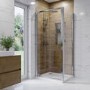 900x700mm Chrome 6mm Glass Rectangular Hinged Shower Enclosure - Carina