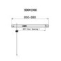 900x700mm Chrome 6mm Glass Rectangular Hinged Shower Enclosure - Carina