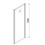 900x700mm Chrome 6mm Glass Rectangular Hinged Shower Enclosure - Carina