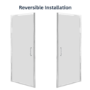 900x700mm Chrome 6mm Glass Rectangular Hinged Shower Enclosure - Carina