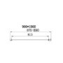900mm Chrome 6mm Glass Square Hinged Shower Enclosure - Carina