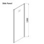 Chrome 6mm Glass Rectangular Sliding Shower Enclosure 1000x700mm - Carina