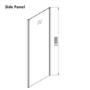 Chrome 6mm Glass Rectangular Sliding Shower Enclosure 1000x760mm - Carina