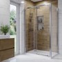 1200x800mm Chrome 6mm Glass Rectangular Sliding Shower Enclosure - Carina