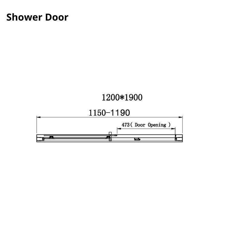 1200x800mm Chrome 6mm Glass Rectangular Sliding Shower Enclosure - Carina