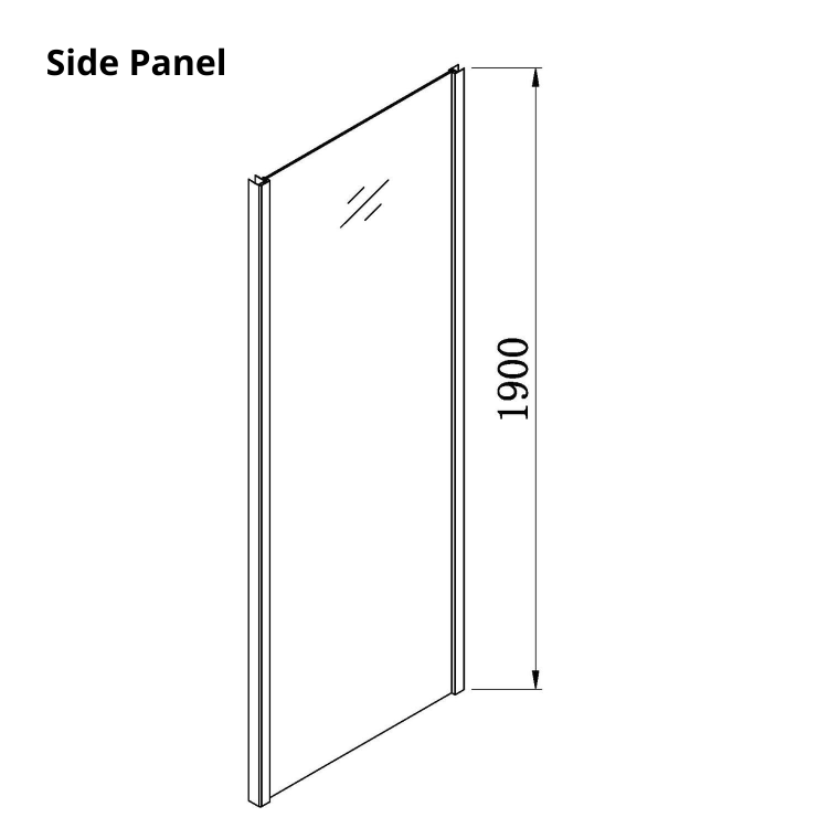 1200x800mm Chrome 6mm Glass Rectangular Sliding Shower Enclosure - Carina