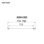 1200x800mm Chrome 6mm Glass Rectangular Sliding Shower Enclosure - Carina