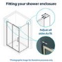 1200x800mm Chrome 6mm Glass Rectangular Sliding Shower Enclosure - Carina