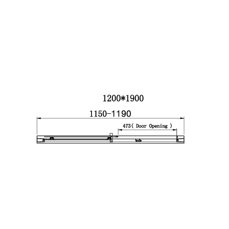 Chrome 6mm Glass Rectangular Sliding Shower Enclosure with Shower Tray 1200x800mm - Carina