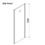 1400x700mm Chrome 6mm Glass Rectangular Sliding Shower Enclosure - Carina