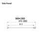 1400x900mm Chrome 6mm Glass Rectangular Sliding Shower Enclosure - Carina