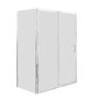 1400x900mm Chrome 6mm Glass Rectangular Sliding Shower Enclosure with Shower Tray - Carina
