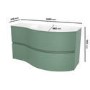 1000mm Green Wall Hung Right Hand Curved Vanity Unit with Basin  - Tulum