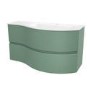 1000mm Green Wall Hung Right Hand Curved Vanity Unit with Basin  - Tulum