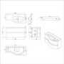 1000mm Green Wall Hung Right Hand Curved Vanity Unit with Basin  - Tulum