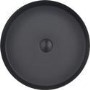 600mm Black Wall Hung Countertop Vanity Unit with Black Basin and Shelf  - Lugo