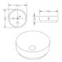 800mm Black Wall Hung Countertop Vanity Unit with Black Marble Effect Basin and Shelves - Lugo