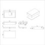 GRADE A1 - 800mm White Wall Hung Countertop Basin Shelves - Lugo