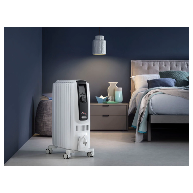 DeLonghi Dragon 4 2kW Oil Filled Radiator 8 Fin with Digital Display u0026  Increased Radiant Surface - 10 Year warranty TRDX40820E | Appliances Direct