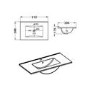 800mm White Wall Hung Vanity Unit with Basin and Black Handles - Ashford