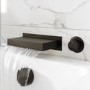 Black Wall Mounted Bath Mixer Tap with Valve - Zanda