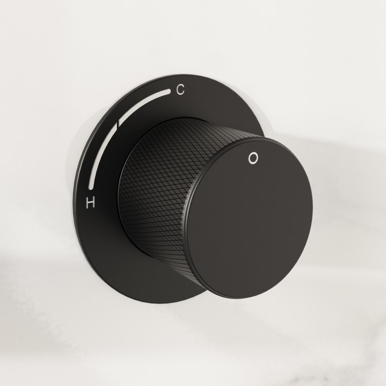 Black Bath Filler Spout Mixer Shower Set - Arissa
