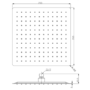 Matt Black 2 Outlet Shower With Wall Mounted 250mm Shower Head and Bath Spout - Zana